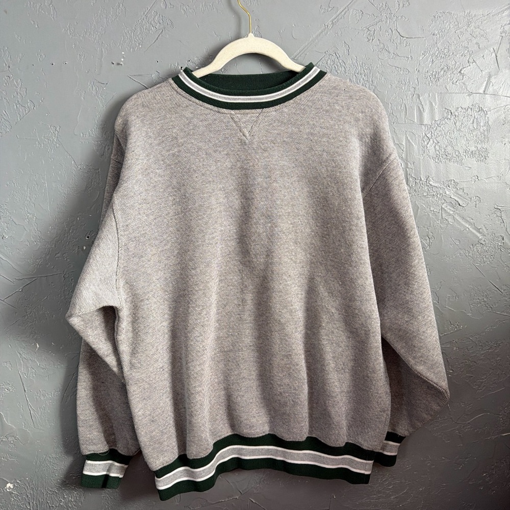 Gray and Green Men's Sweater